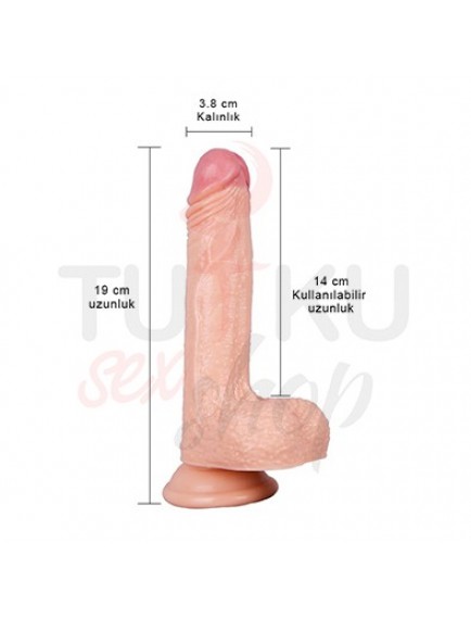 19 Cm Et Dokulu Dildo